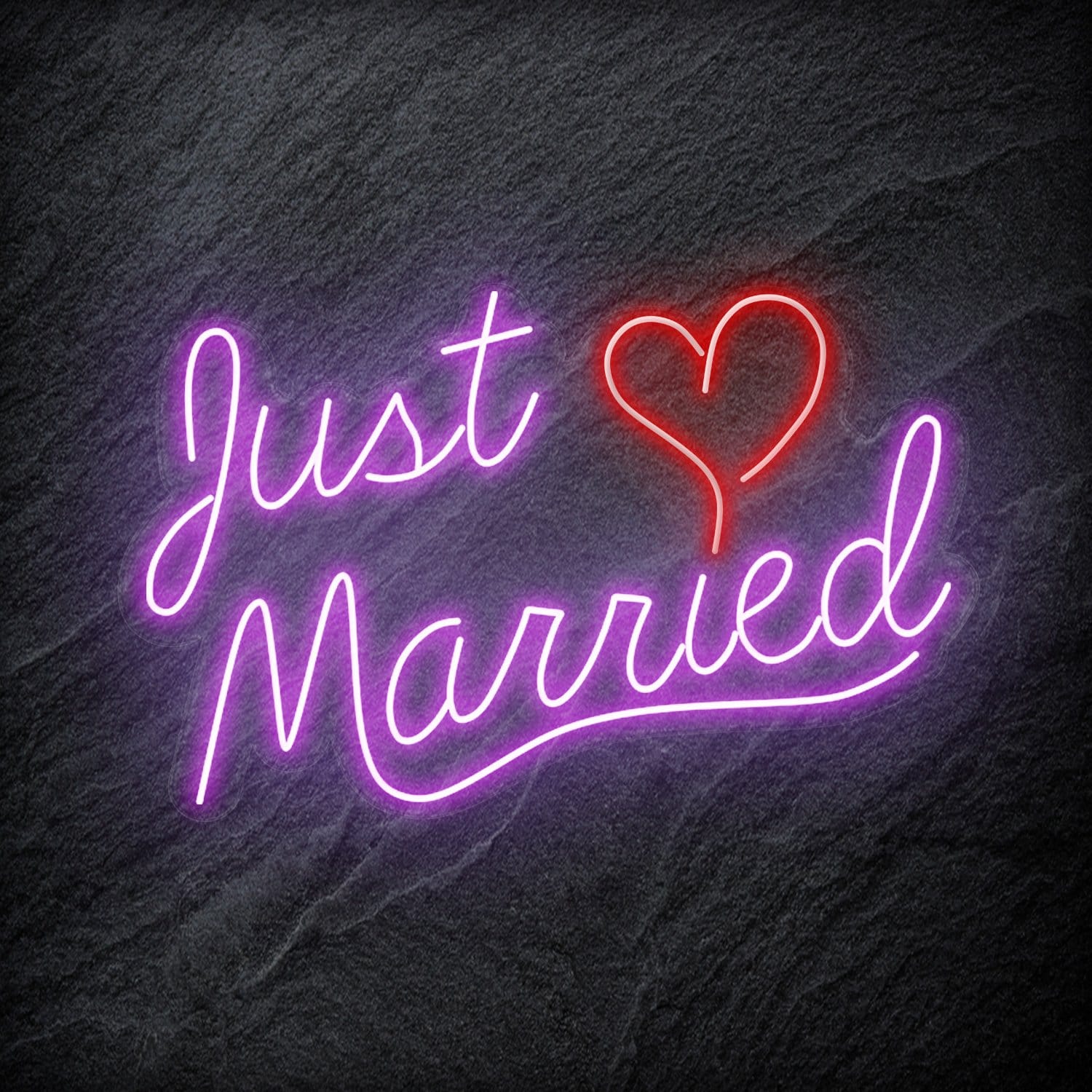 "Just Married" LED Neon Schriftzug - NEONEVERGLOW