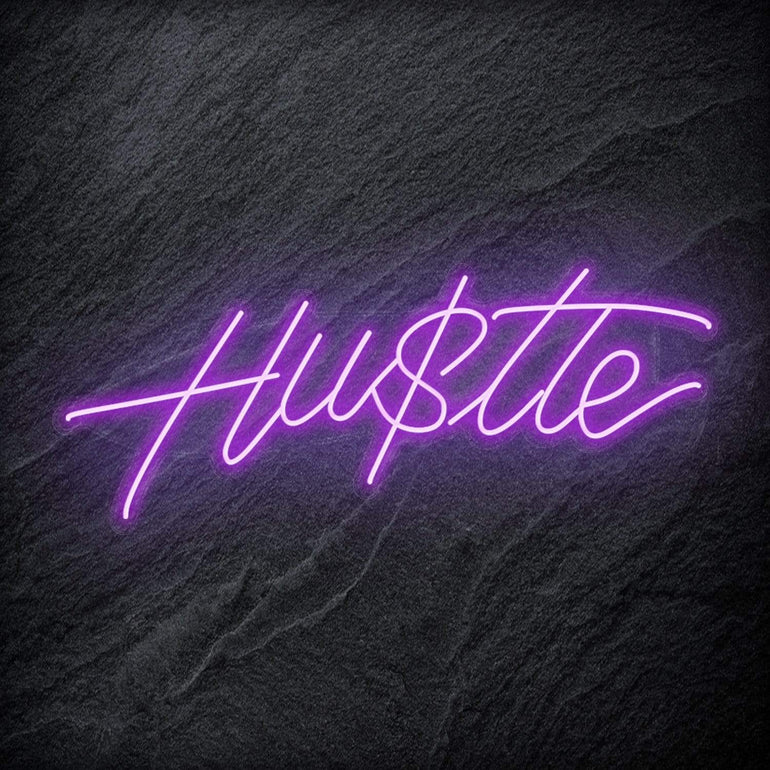 "Hustle" LED Neon Schriftzug Sign - NEONEVERGLOW