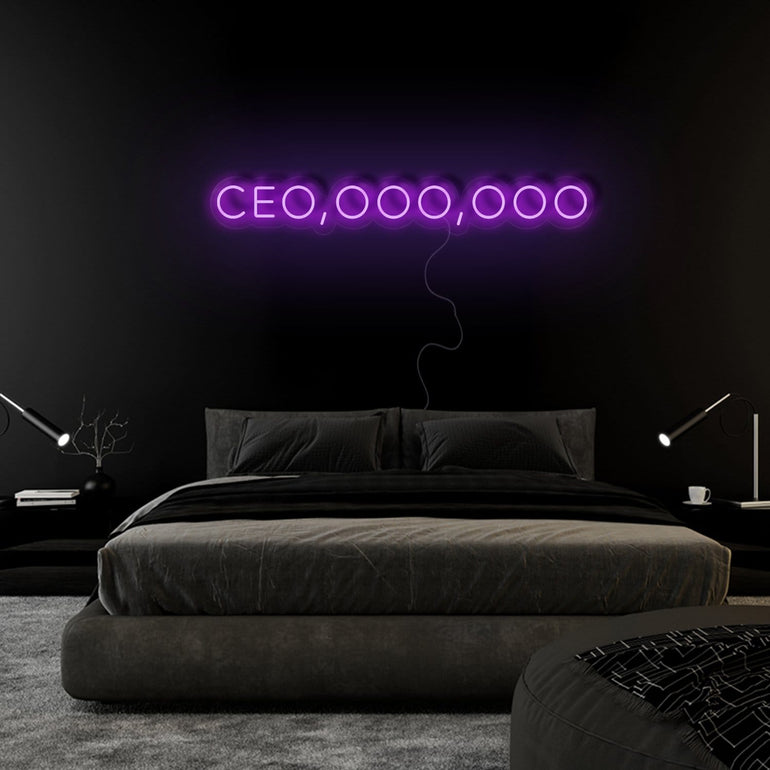 " Ceo,ooo,ooo" LED Neon Sign Schriftzug - NEONEVERGLOW