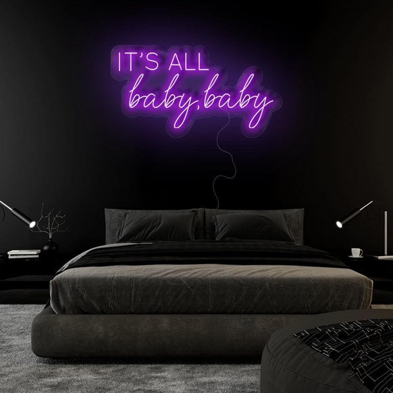 "It´s All Baby,Baby" LED Neonschild Sign - NEONEVERGLOW