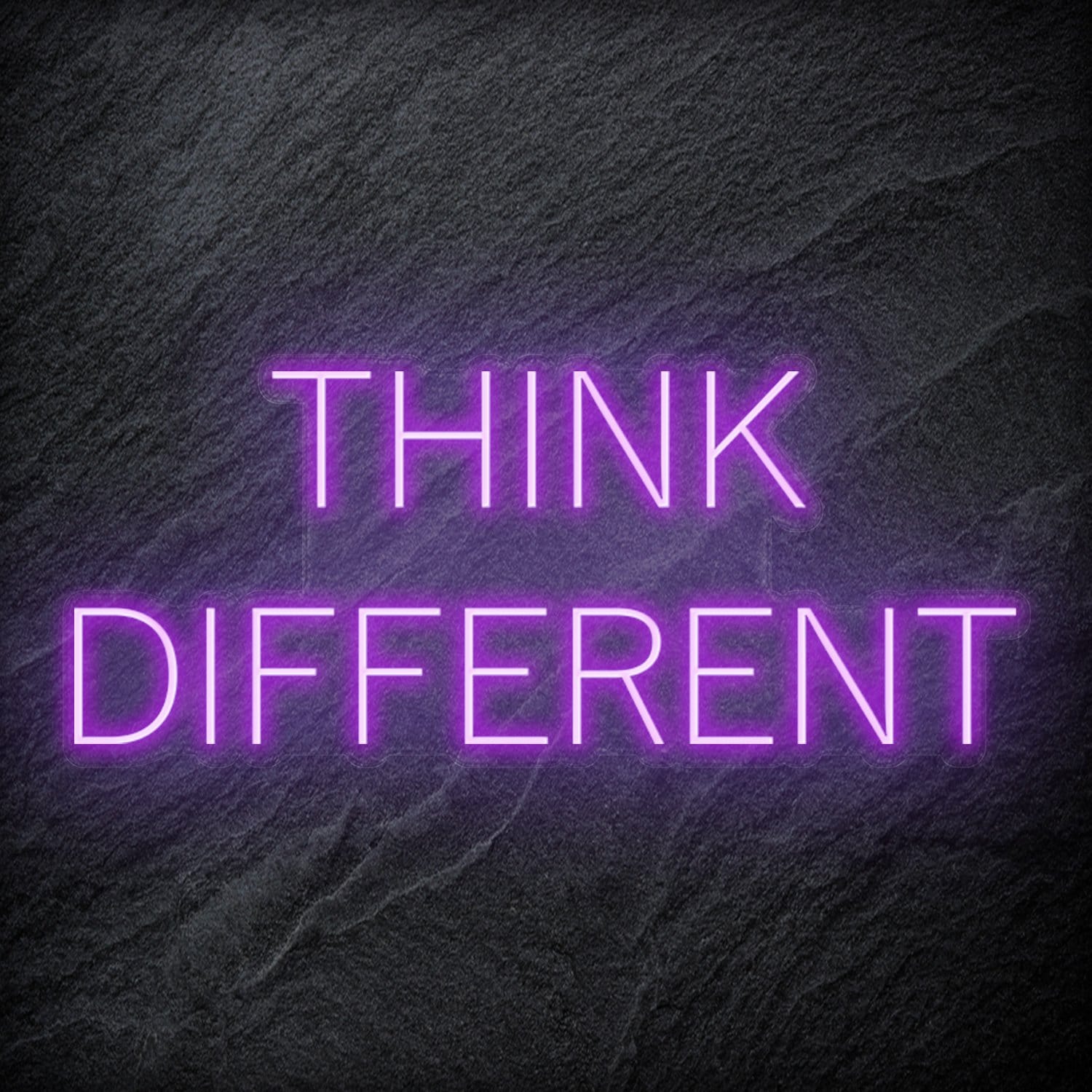 "Think Different" LED Neon Schriftzug Sign - NEONEVERGLOW