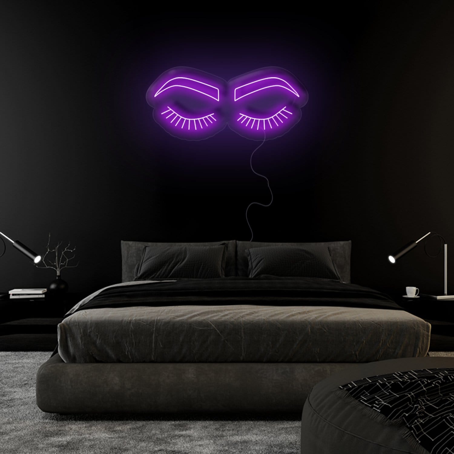 "Lashes" LED Neonschild Sign - NEONEVERGLOW