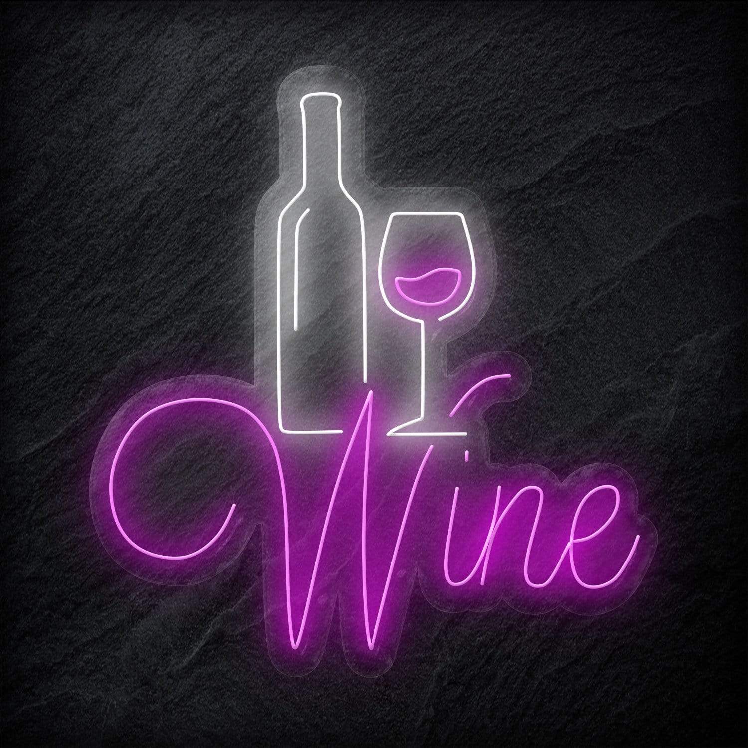 "Wein Wine" LED Neonschild - NEONEVERGLOW