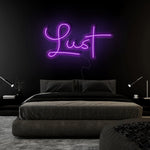 "Lust" LED Neonschild Sign Schriftzug - NEONEVERGLOW