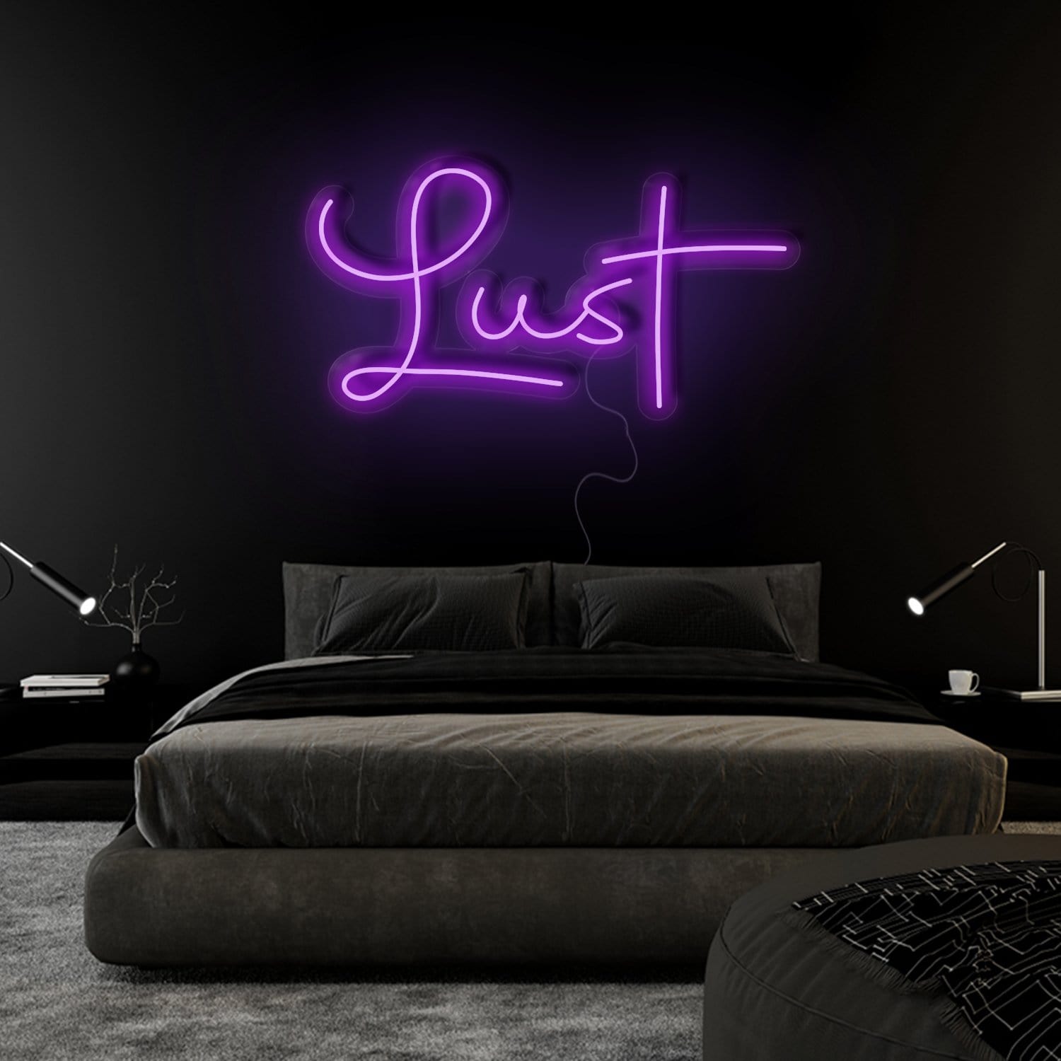 "Lust" LED Neonschild Sign Schriftzug - NEONEVERGLOW