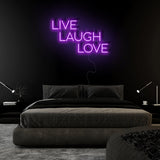 "Live Laugh Love" LED Neon Sign Schriftzug - NEONEVERGLOW