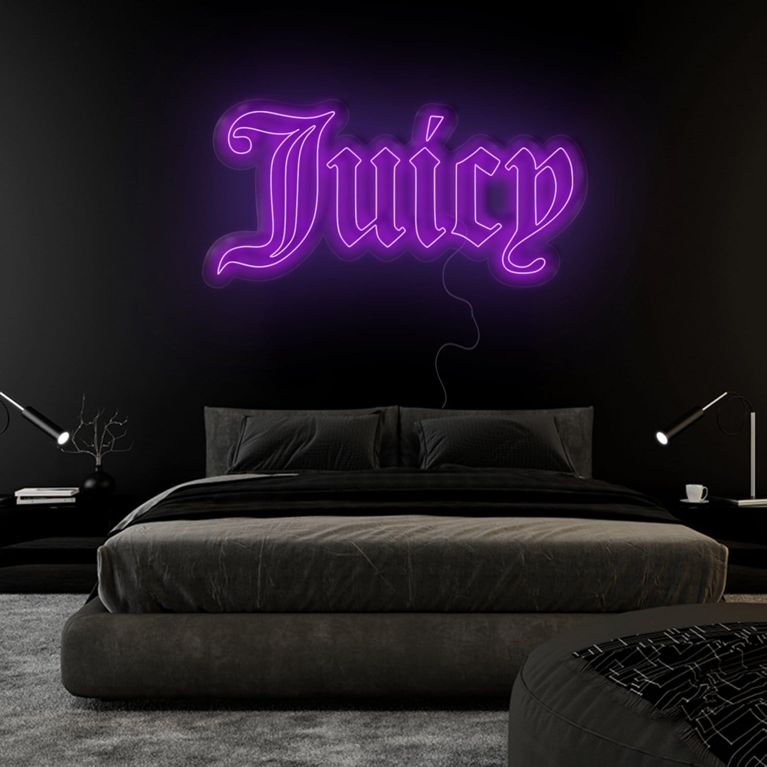 " Juicy" LED Neonschild Sign Schriftzug - NEONEVERGLOW