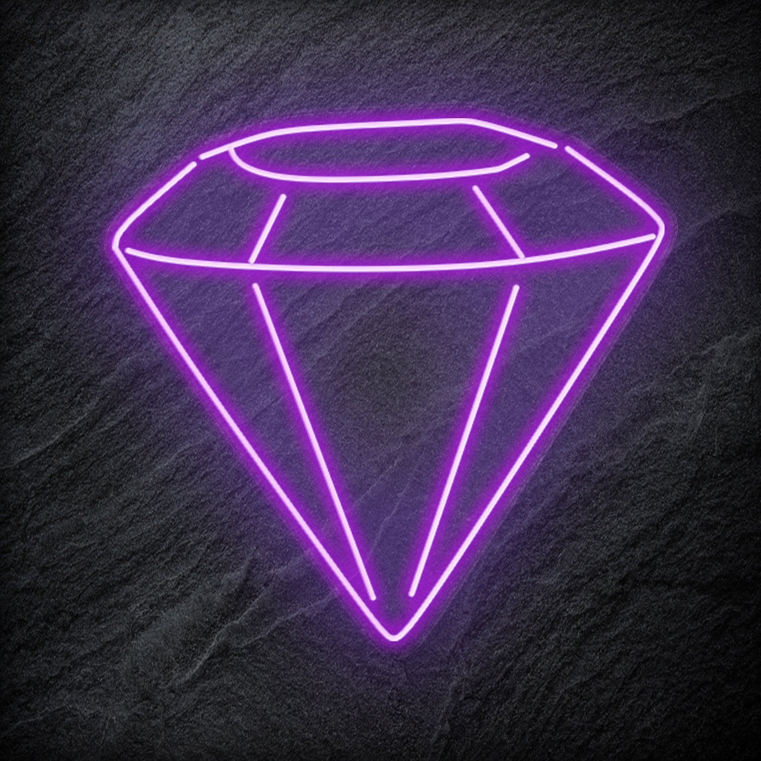 " Diamant " LED Neonschild Schriftzug Sign - NEONEVERGLOW