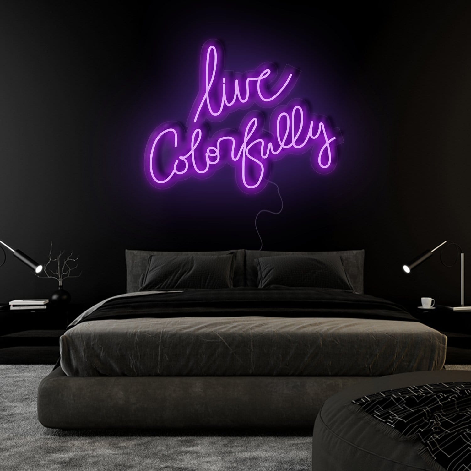"Live Colorfully" LED Neonschild Sign Schriftzug - NEONEVERGLOW