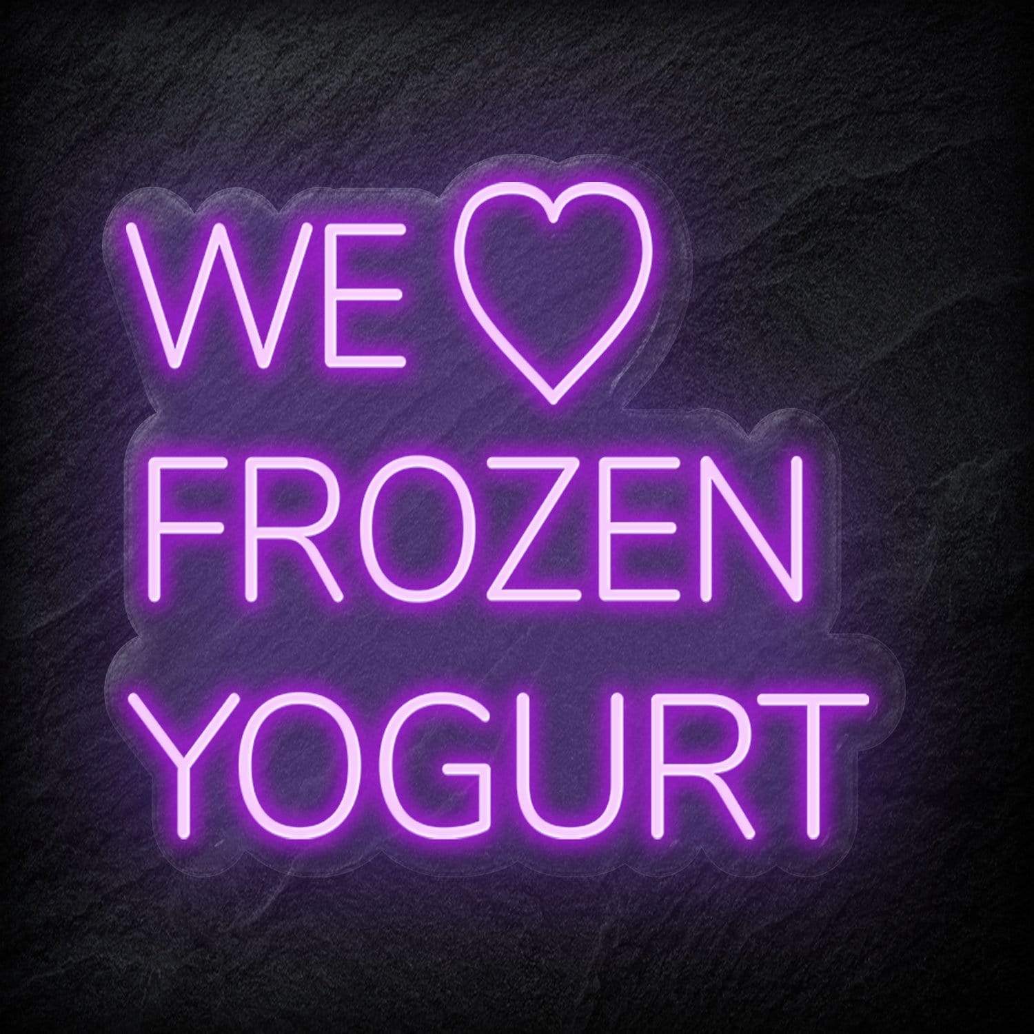 "We Love Frozen Yogurt" LED Neonschild Sign - NEONEVERGLOW