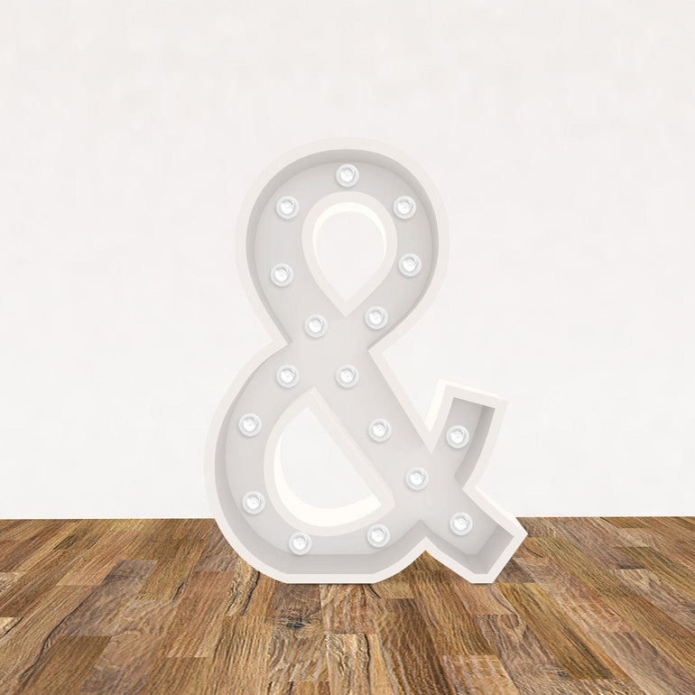 LED 3D Leuchtbuchstabe "&" - NEONEVERGLOW