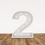 LED 3D Leuchtbuchstabe  " 2 " - NEONEVERGLOW