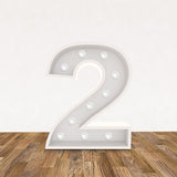 LED 3D Leuchtbuchstabe  " 2 " - NEONEVERGLOW