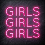 "Girls Girls Girls" LED Neon Schriftzug - NEONEVERGLOW