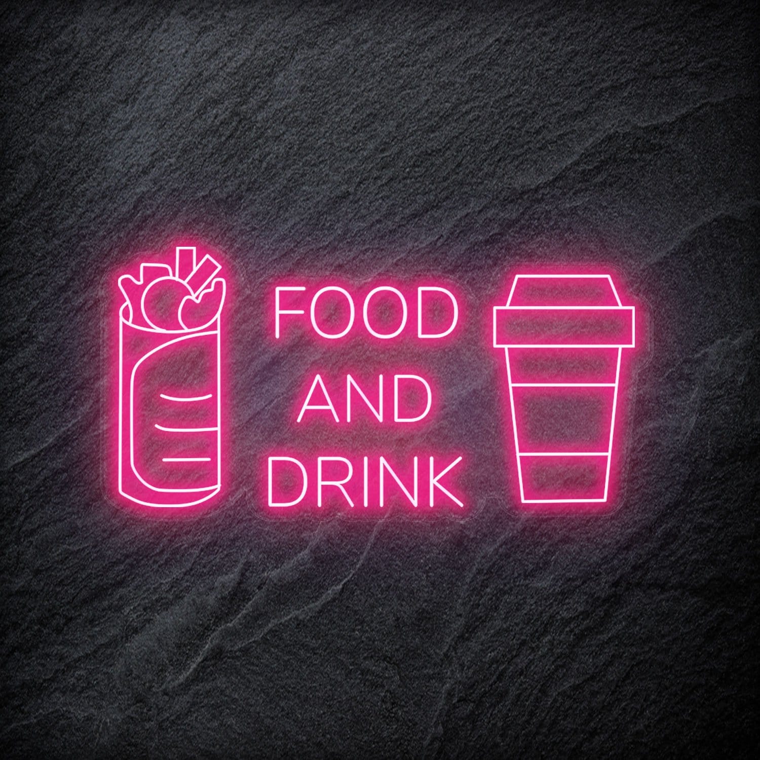 "Food and Drink" LED Neonschild - NEONEVERGLOW
