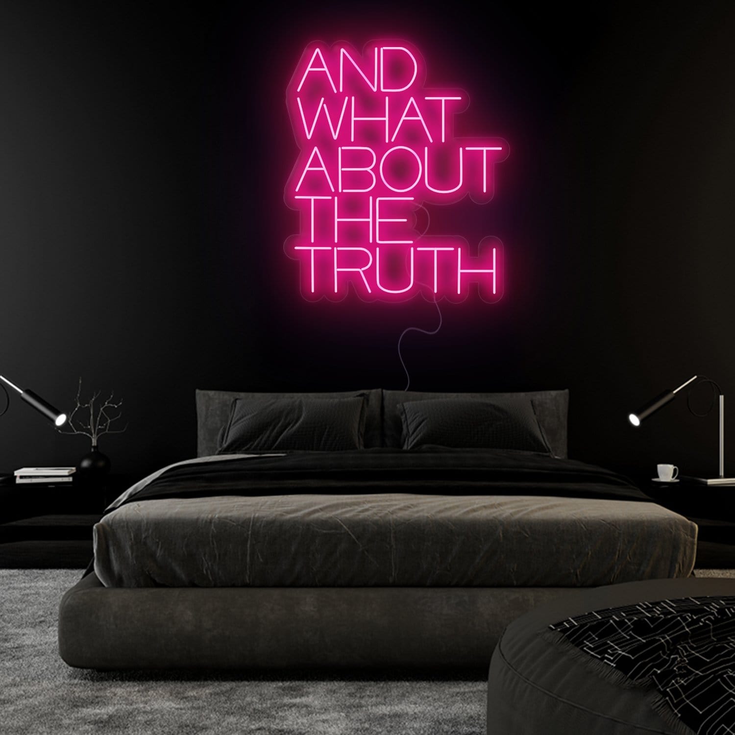 "And What About The Truth" LED Neonschild Sign Schriftzug - NEONEVERGLOW