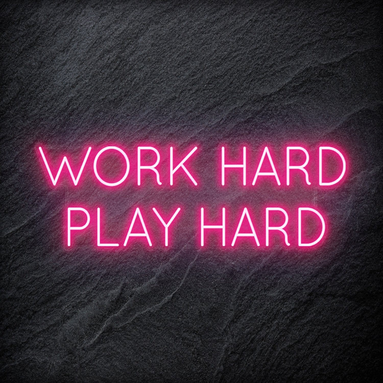 "Work Hard Play Hard" LED Neon Schriftzug Sign - NEONEVERGLOW