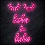"Lashes to Lashes" LED Neonschild Sign - NEONEVERGLOW