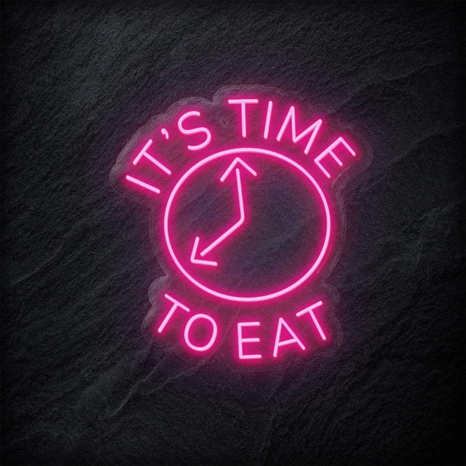 "It´s Time To Eat" LED Neon Schild - NEONEVERGLOW