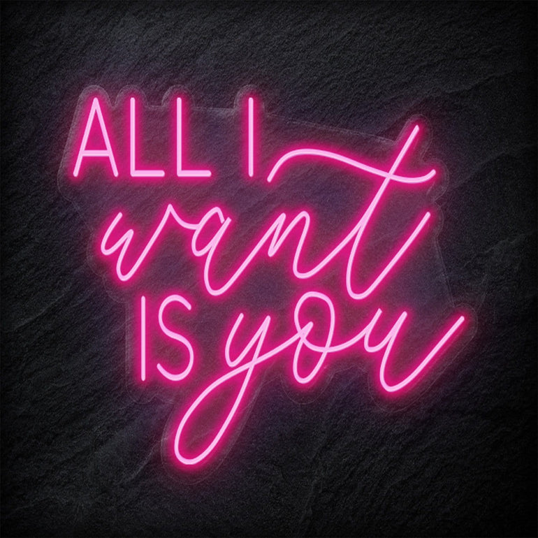 " All I Want Is You" LED Neonschild - NEONEVERGLOW