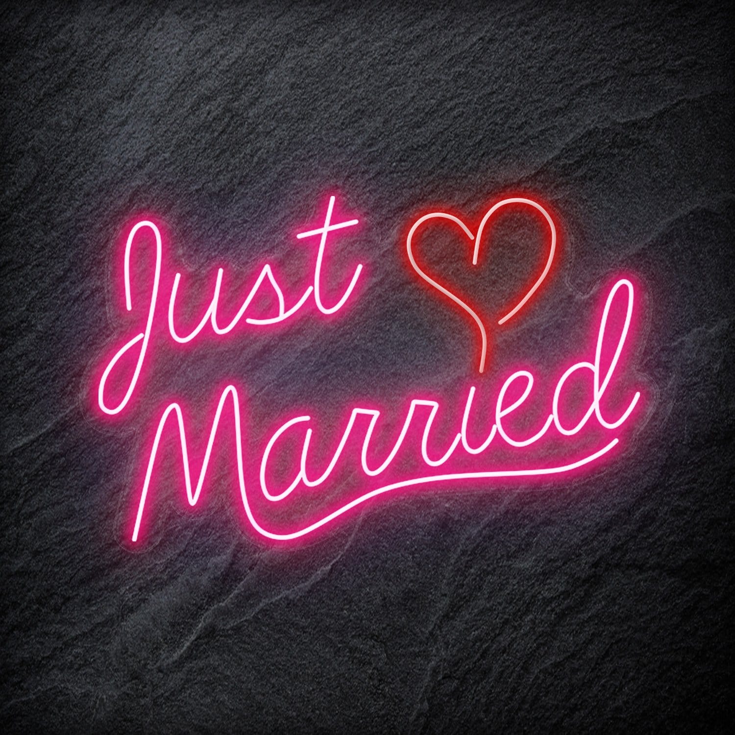 "Just Married" LED Neon Schriftzug - NEONEVERGLOW