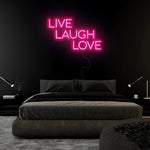 "Live Laugh Love" LED Neon Sign Schriftzug - NEONEVERGLOW