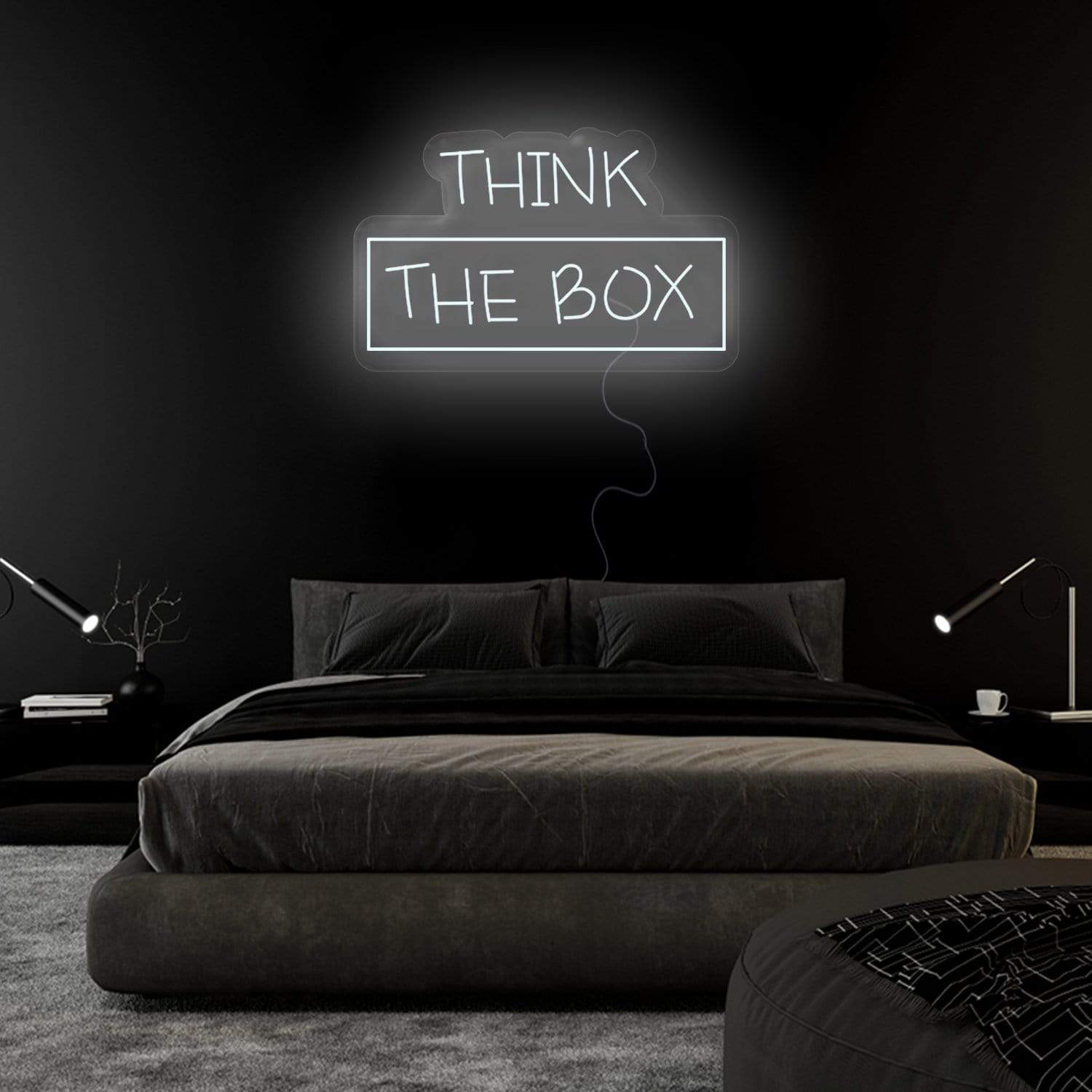 "Think The Box" LED Neonschild Sign - NEONEVERGLOW