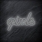 "Girls" LED Neon Schrifzug - NEONEVERGLOW