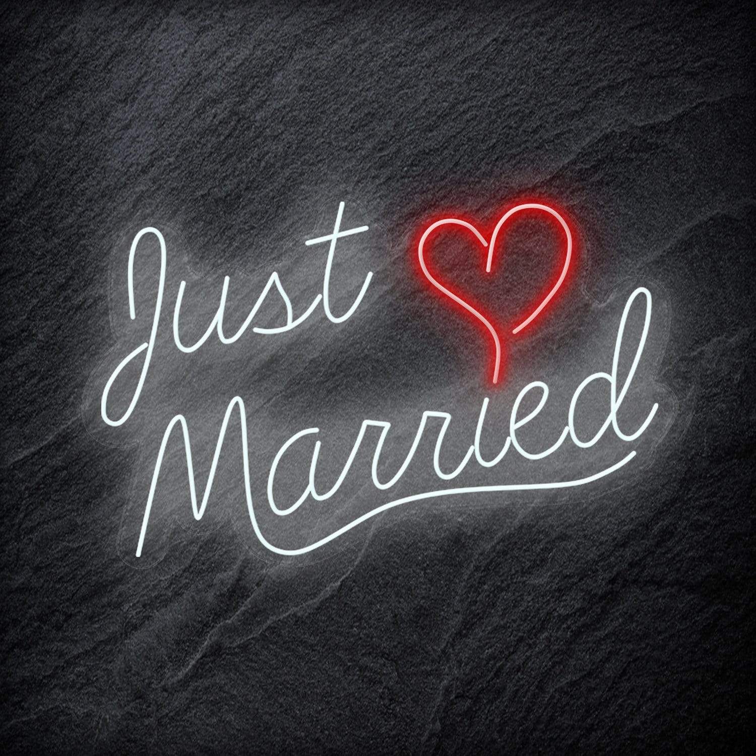 "Just Married" LED Neon Schriftzug - NEONEVERGLOW