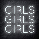"Girls Girls Girls" LED Neon Schriftzug - NEONEVERGLOW
