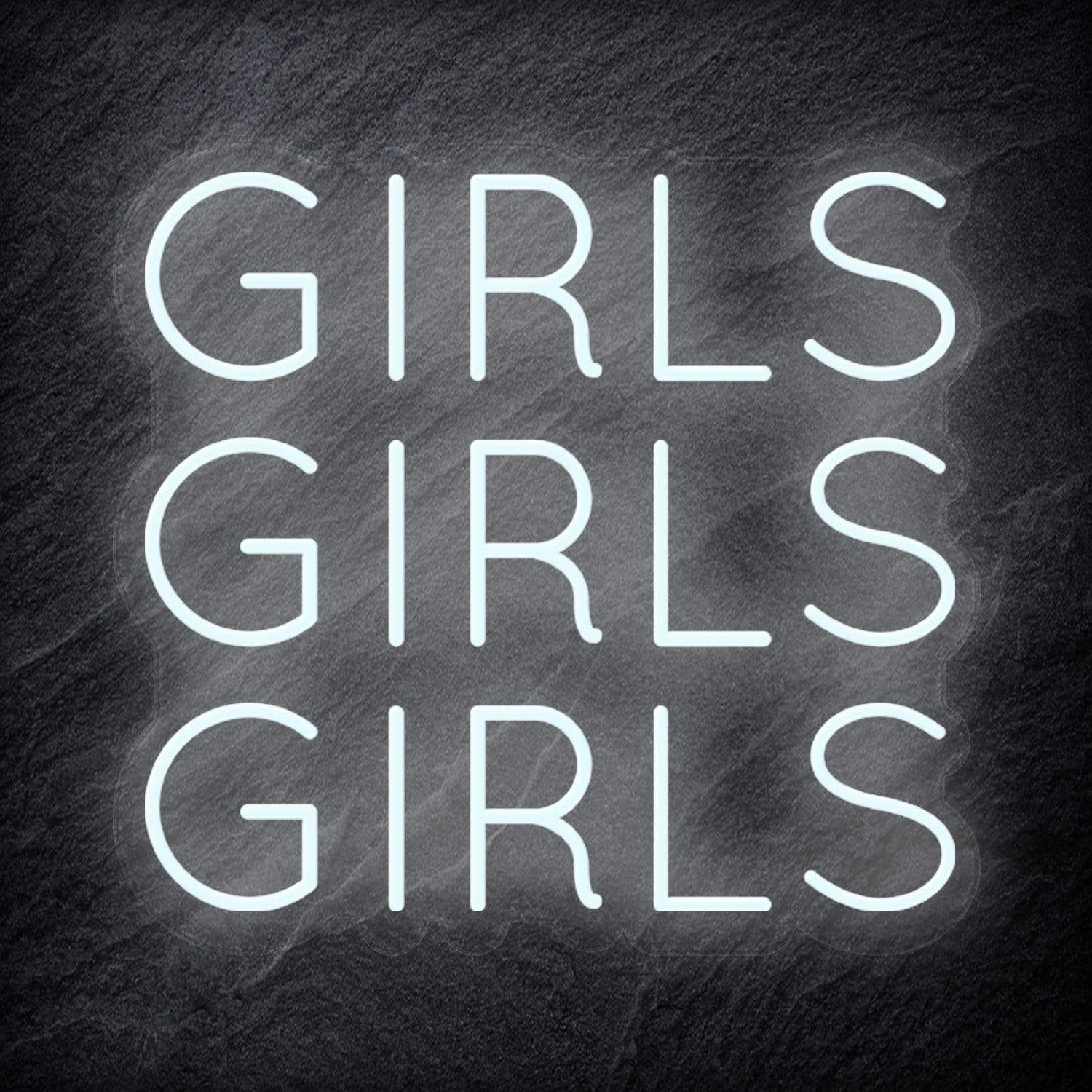 "Girls Girls Girls" LED Neon Schriftzug - NEONEVERGLOW
