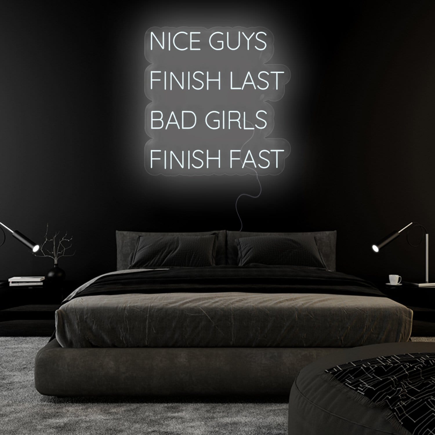 "Nice Guys Finish Last " LED Neonschild Sign - NEONEVERGLOW