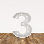LED 3D Leuchtbuchstabe  " 3 " - NEONEVERGLOW