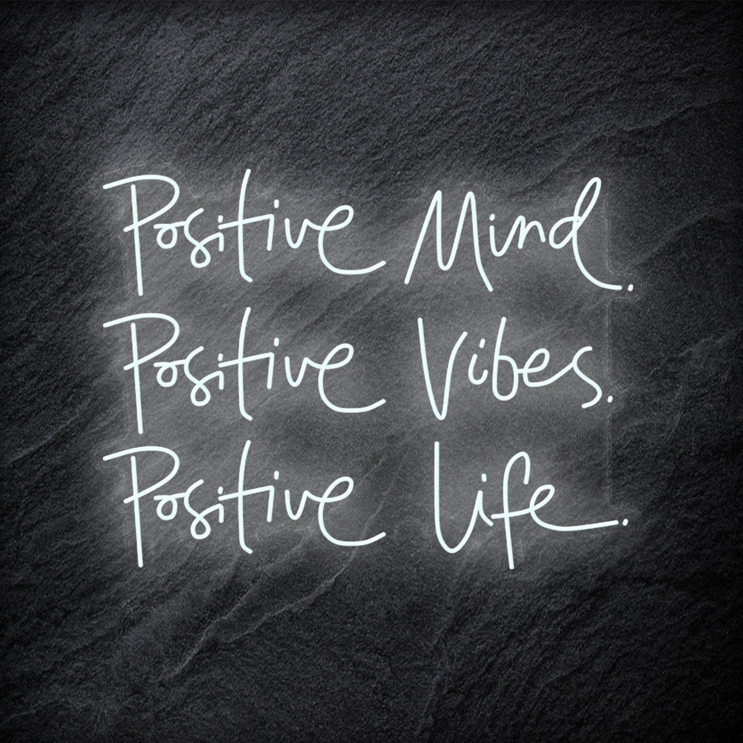 "Positive Mind Posiitve Vibes" LED Neon Schriftzug - NEONEVERGLOW