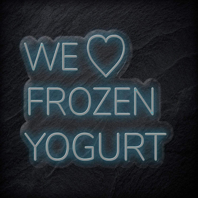 "We Love Frozen Yogurt" LED Neonschild Sign - NEONEVERGLOW