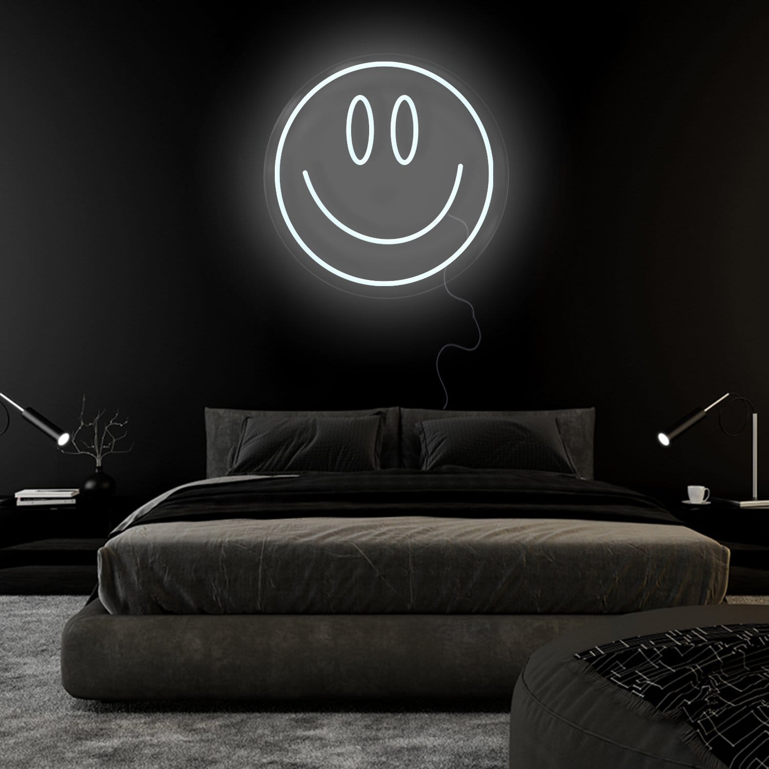 "Smile Lächeln" LED Neonschild Sign Schriftzug - NEONEVERGLOW