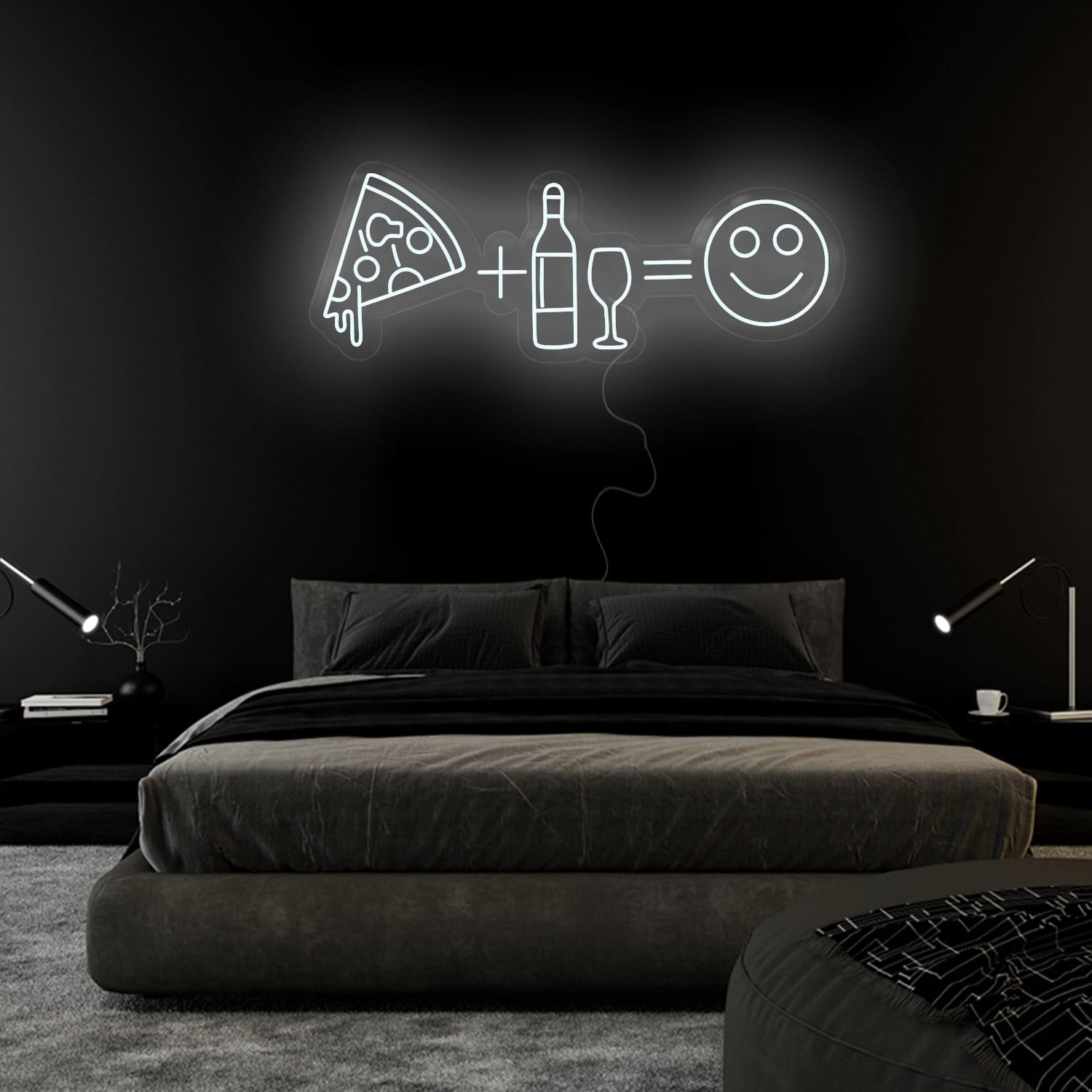 "Pizza Party Smile" LED Neonschild Sign Schriftzug - NEONEVERGLOW