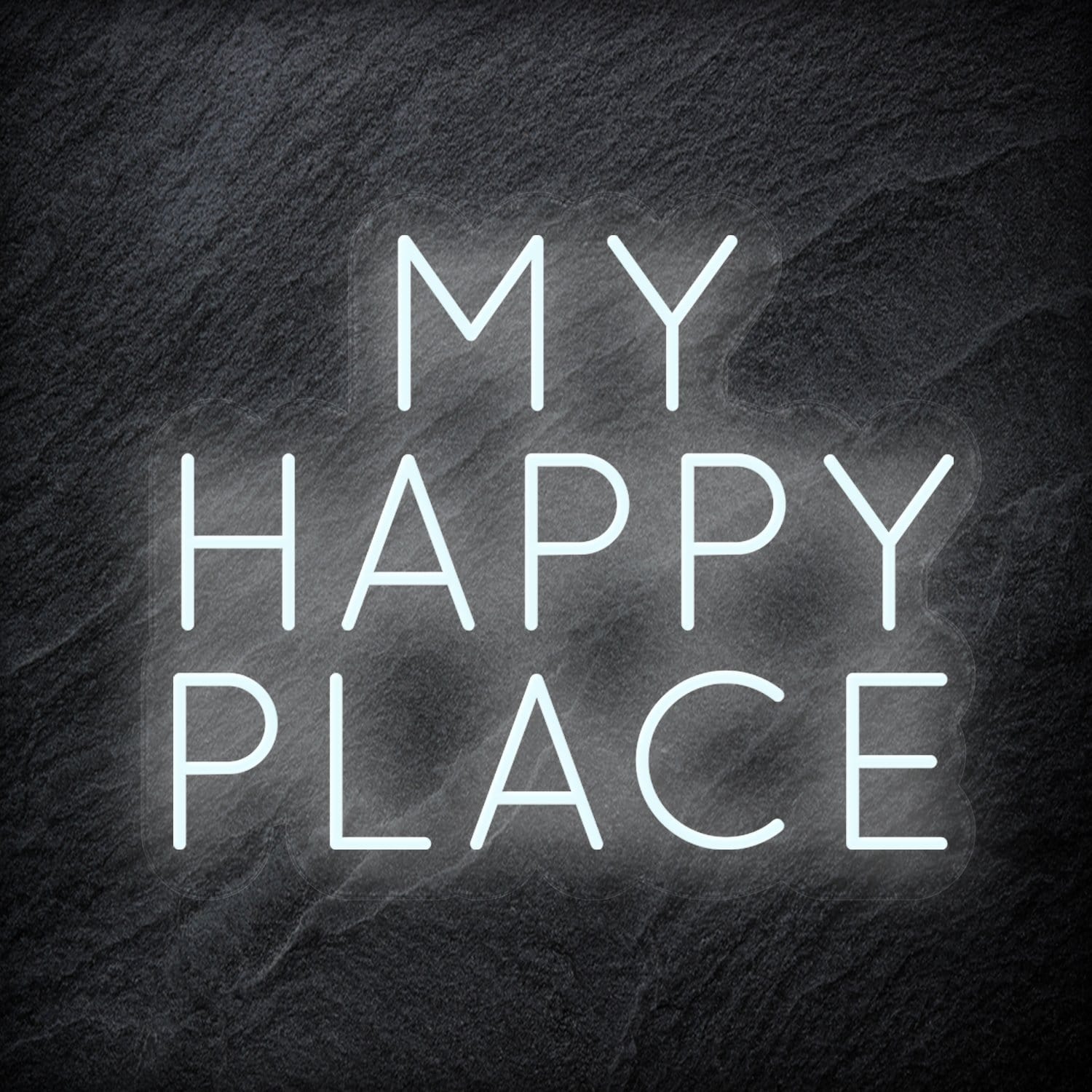 "My Happy Place" LED Neon Schriftzug - NEONEVERGLOW