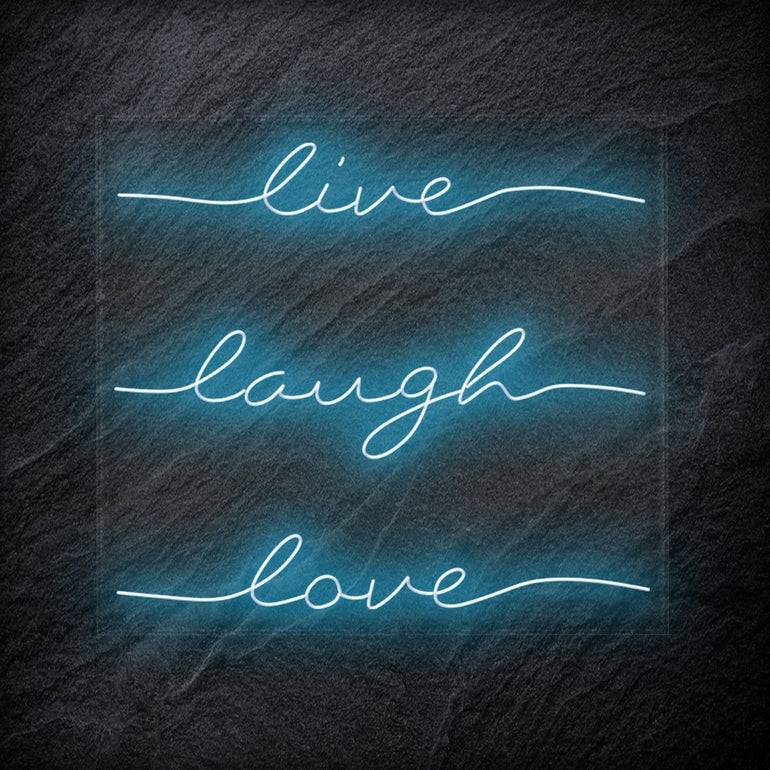 "Live Laugh Love" LED Neon Schriftzug - NEONEVERGLOW