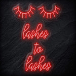 "Lashes to Lashes" LED Neonschild Sign - NEONEVERGLOW