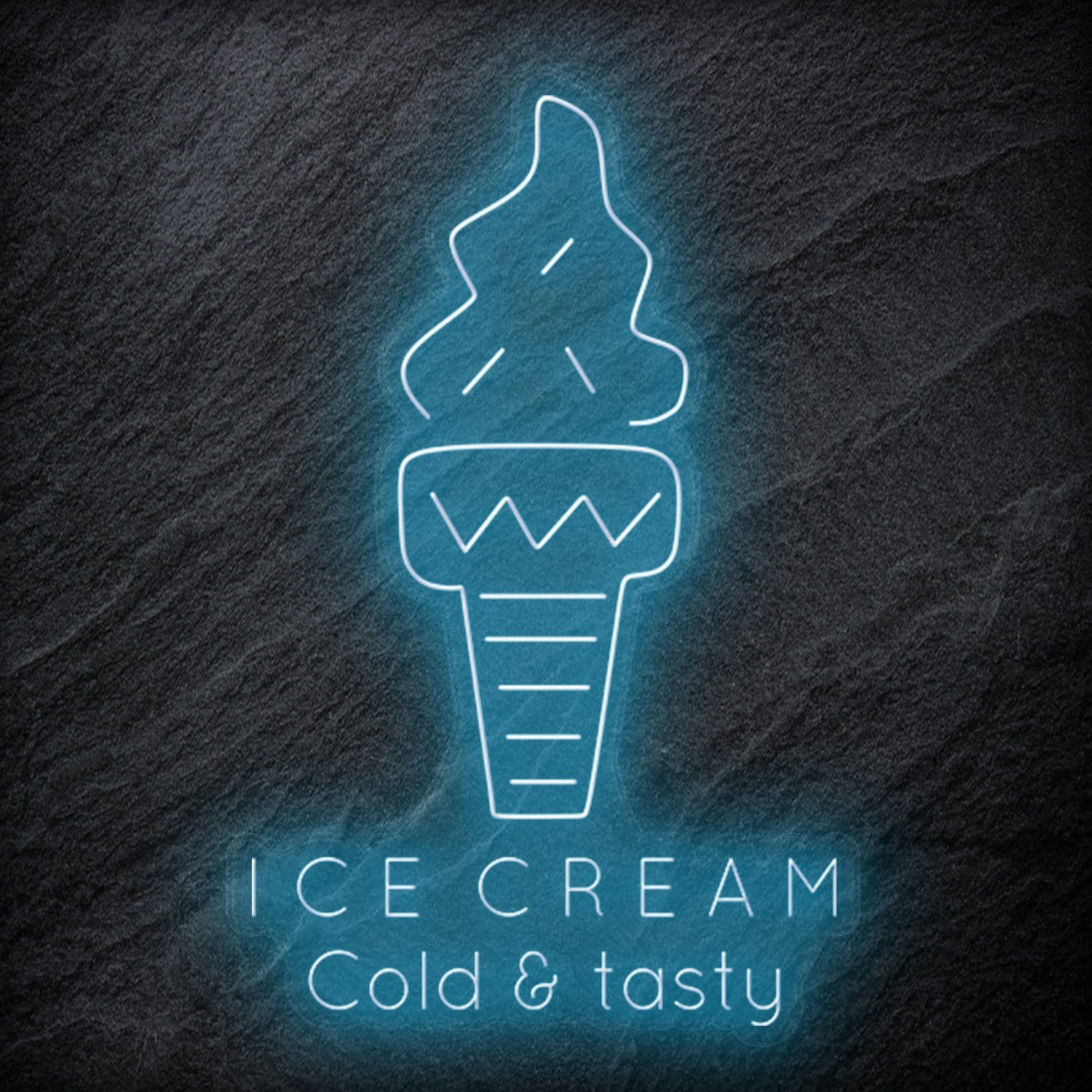 "Ice Cream Cold & tasty" LED  Neonschild - NEONEVERGLOW