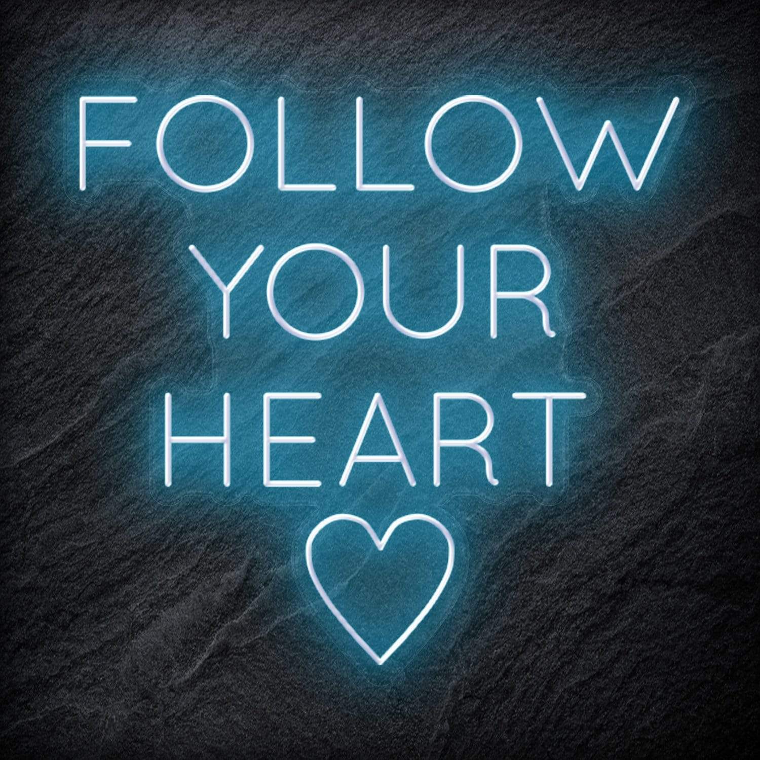 "Follow Your Heart" LED Neonschild Sign - NEONEVERGLOW