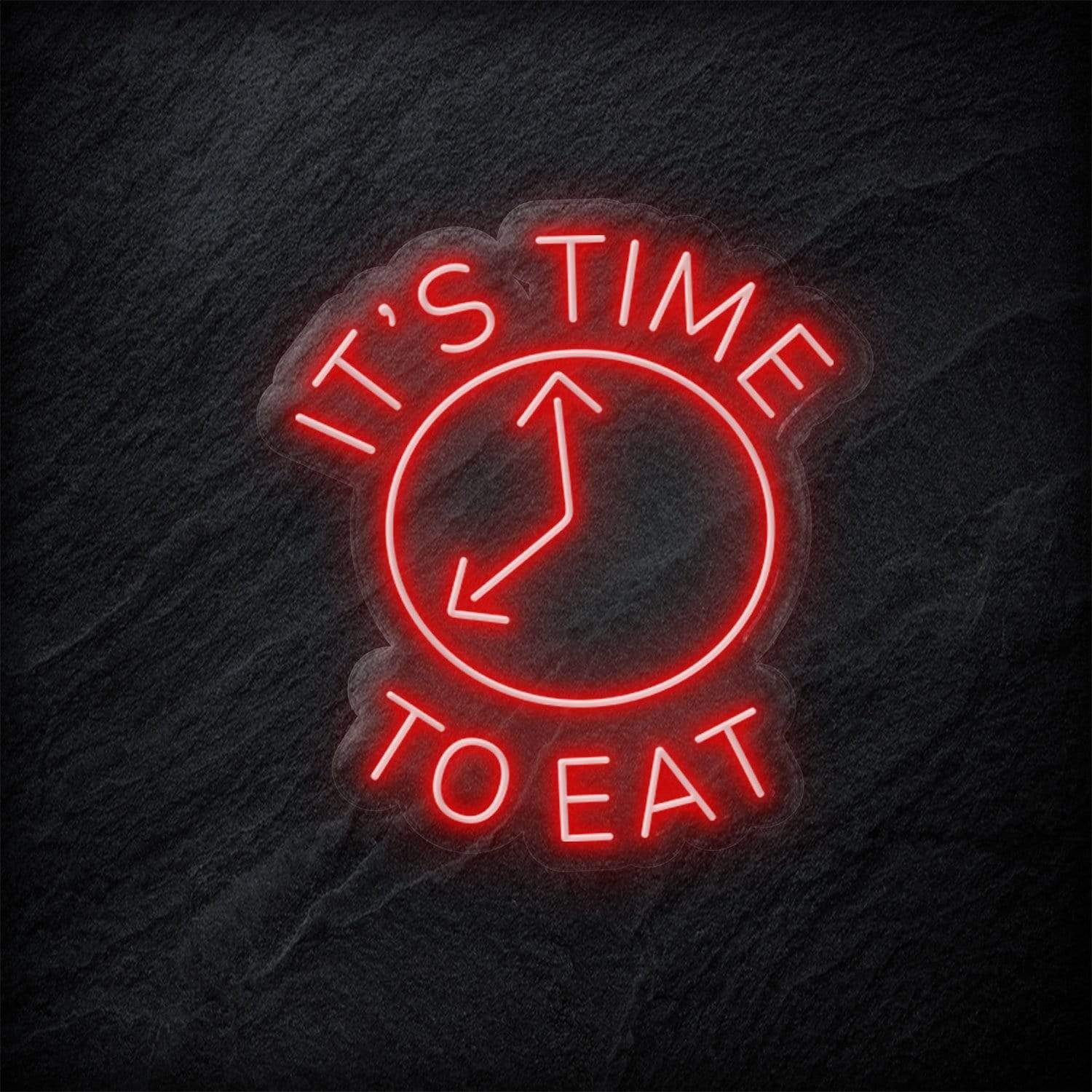"It´s Time To Eat" LED Neon Schild - NEONEVERGLOW