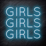 "Girls Girls Girls" LED Neon Schriftzug - NEONEVERGLOW