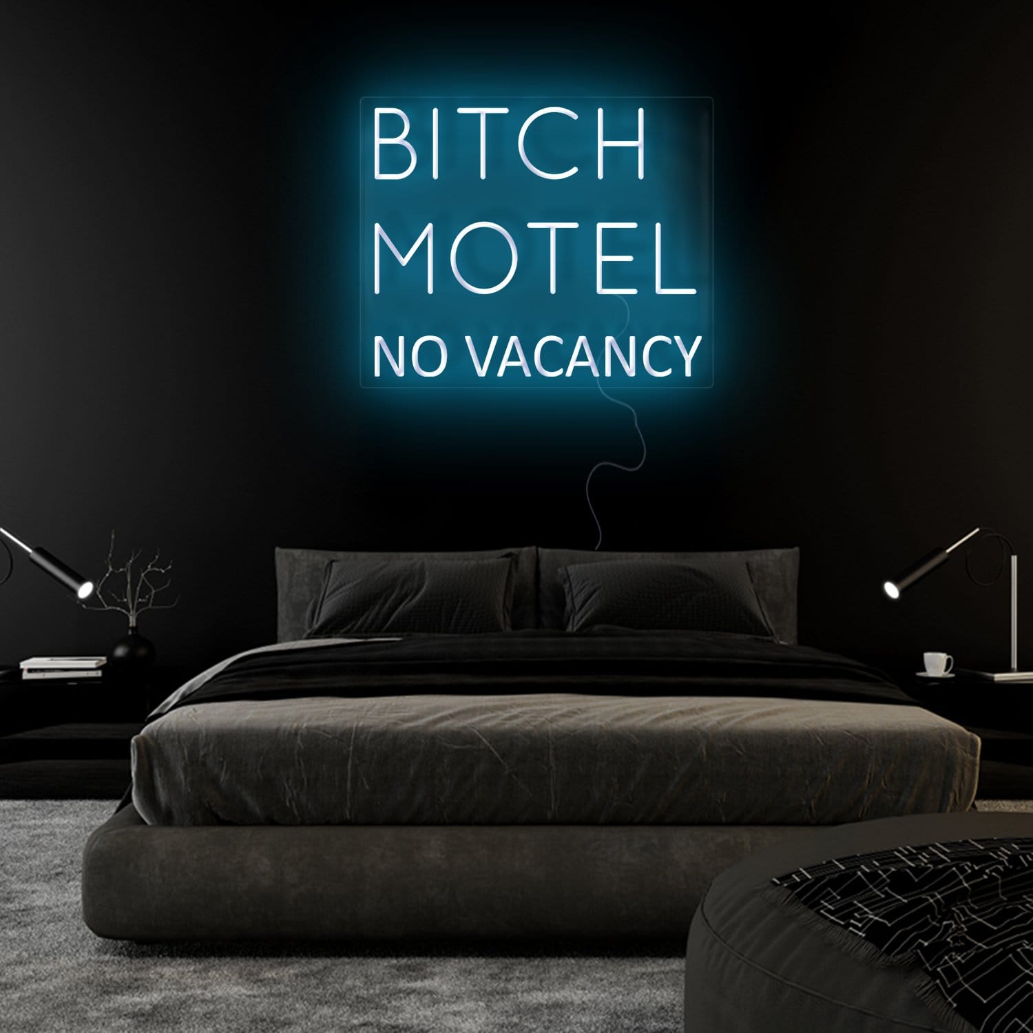 "Bitch Motel No Vacancy" LED Neonschild Sign Schriftzug - NEONEVERGLOW
