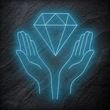 "Diamand" LED Neonschild - NEONEVERGLOW