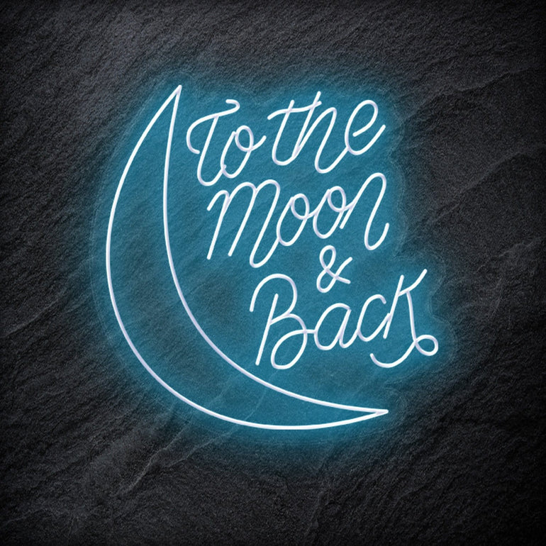 "To The Moon And Back" LED Neonschild - NEONEVERGLOW