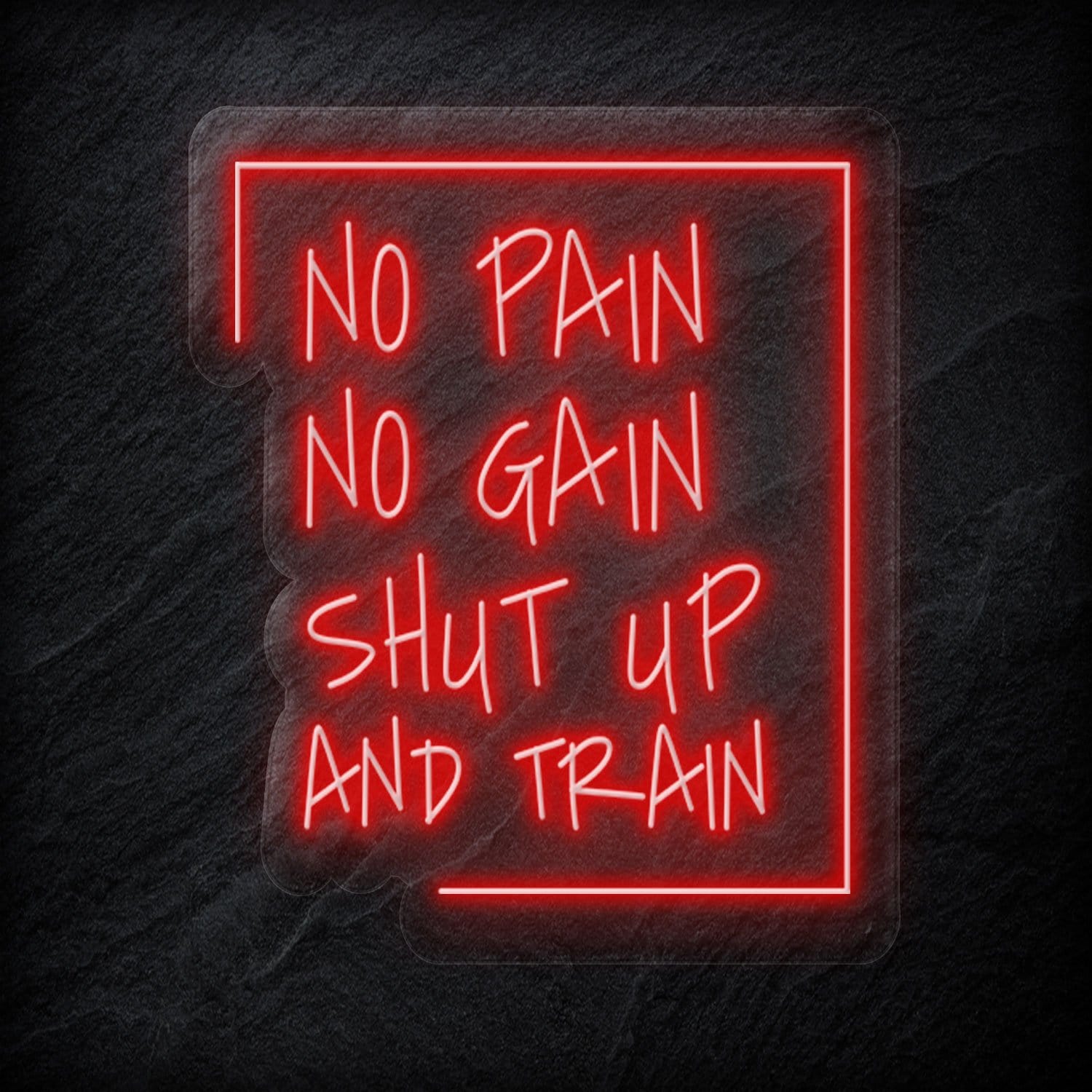 "No Pain No Gain " LED Neonschild Sign - NEONEVERGLOW