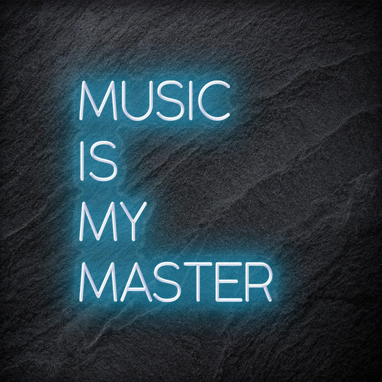 "Music Is My Master" LED Neon Schriftzug - NEONEVERGLOW