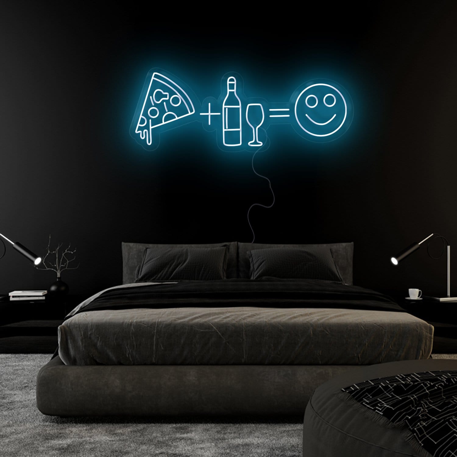 "Pizza Party Smile" LED Neonschild Sign Schriftzug - NEONEVERGLOW